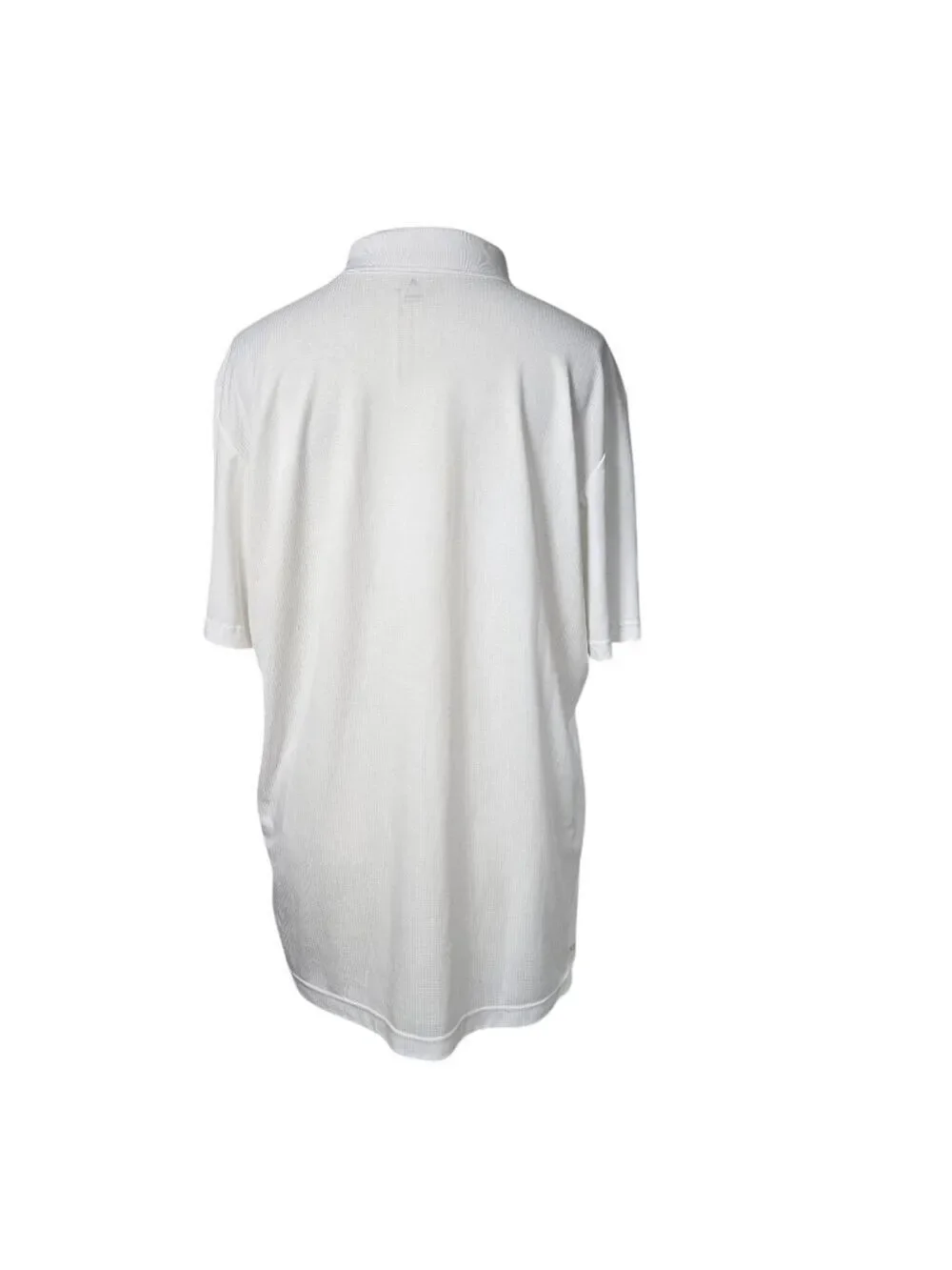 Adidas Climacool White Black Collar Polo Shirt L